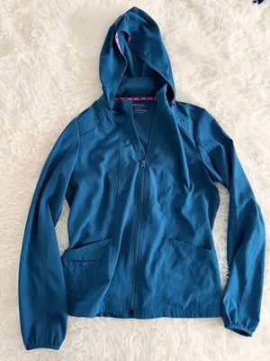 Heartsoul Break Through Full Zip Scrub Jacket with Hood in Teal thumbnail 1