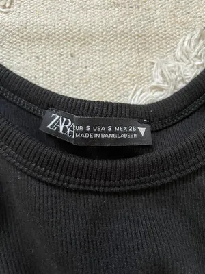 ZARA Black Crop Tank thumbnail 2
