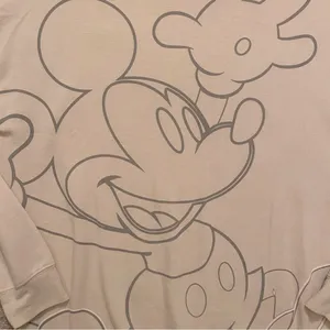 Disney Mickey Mouse Womens Crewneck Sweatshirt in Neutral Tones thumbnail 3