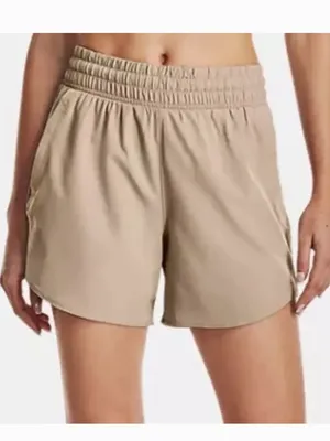 Under Armour 5" Flex Woven Pocket High Rise Short Sahara Tan thumbnail 2