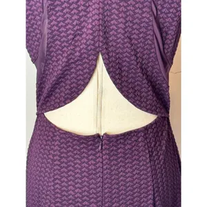 Opening Ceremony Dress Women‎ Large Purple Plum Cut Out Thalia Puckered Midi NWT thumbnail 11