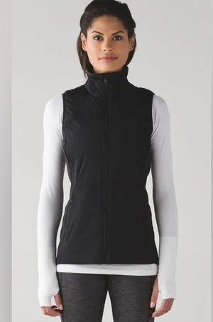 Lululemon Run For Cold Vest PrimaLoft Stretch Glide Material in Black Size 6 thumbnail 1