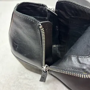 Frye Black Leather Ankle Booties with Zipper‎ Size 7M thumbnail 11