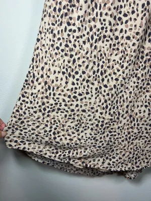 Abercrombie & Fitch Leopard Print Mini Slip Dress Brown Tan Lined Adjustable XS thumbnail 5