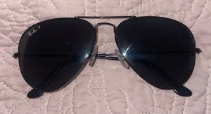 All Black Polarized Ray-Ban Aviators thumbnail 1