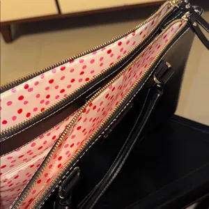 kate spade black leather satchel handbag thumbnail 3