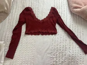 Long Sleeve Crop Top thumbnail 1