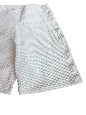 Booty by Brabants White Two Piece Workout Set Crop Top Shorts One Size Curvy thumbnail 7