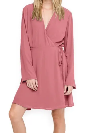Lush Elly Wrap Dress Withered Rose Size Medium thumbnail 1