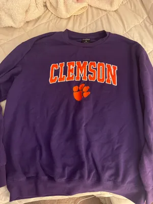 clemson crewneck sweatshirt Purple Size XL thumbnail 1