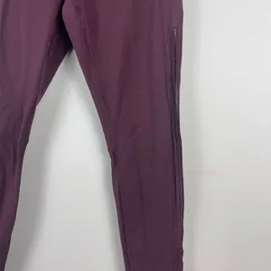 Athleta Leggings Womens Small Maroon Shakti Mesh 7/8 Tight High-Waist Activewear thumbnail 5