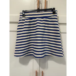 Blue White Striped 2 Piece Skirt Set Sleeveless tennis pickleball Small preppy thumbnail 2