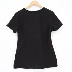 Purple Label by Healing Hands Scrub Top Women's Medium Black V-Neck Short Sleeve thumbnail 4