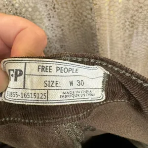 Free People Reagan Walnut Brown Button Fly Corduroy Ankle Jeans Size 30 thumbnail 3