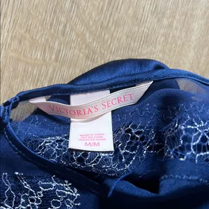 Y2K Victorias Secret Blue Lace Lingerie Mini Slip Sz Medium thumbnail 7