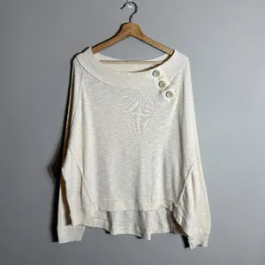 Free People We the Free Don't Forget Me Top Womens Medium Ivory Long Sleeve Boho thumbnail 6