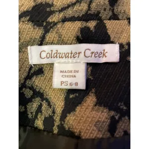 Coldwater Creek Blazer Womens PS6-8 Petites Used Black Brown Lined 3/4 Sleeve thumbnail 6