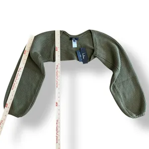 Lulus NWT Autumn Aura Olive Green Ribbed Cardigan‎ Womens Size XXS thumbnail 3