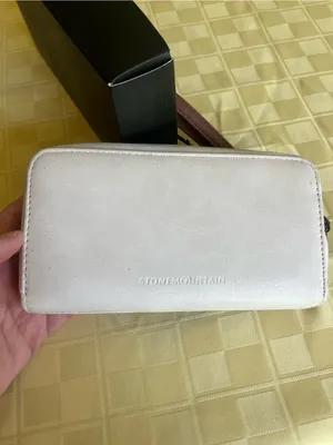 Stone Mountain Accessories White and Black Leather Wristlet with Brown Strap thumbnail 6