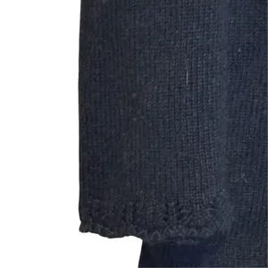 Lauren Ralph Lauren Womens Silk Cashmere Crochet Boatneck Sweater Black XL thumbnail 5