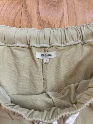 Madewell Womens‎ Large L Terry Pull-On Shorts Muted Khaki Green NJ812 Spring 23 thumbnail 4