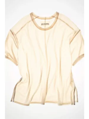 Free People We The Free Peppermint Tee in Oatmeal Cashmere NWT Size Large thumbnail 5