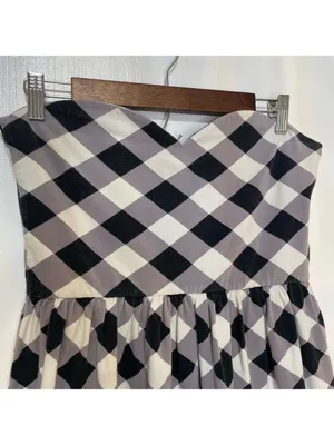 ASOS Buffalo Check Strapless Dress thumbnail 5