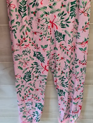 {M} Np Brand Festive Christmas Holiday Pajamas Pink Green thumbnail 7