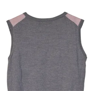 Brooks Brothers Women Tank Sweater Merino Wool Knit Colorblock Pink Gray Medium thumbnail 8