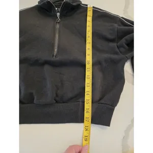 ​Victoria's Secret Bling Rhinestone Size M Crop Quarter Zip Sweatshirt Womens thumbnail 8