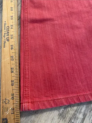 NWT Wrangler x Lainey Wilson Bootcut Flare Western Cowgirl Jeans Red W27 x L31 thumbnail 4