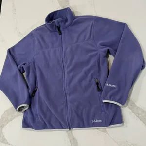 L.L. Bean Polartec Full Zip Fleece Jacket Women’s Small Purple Gorpcore Outdoors thumbnail 2