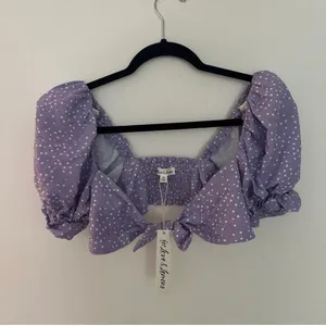 For Love & Lemons Puff Sleeve Crop Top thumbnail 3