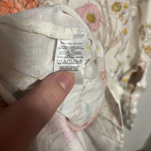 Ann Taylor Floral Blouse - Cream, Orange, Purple thumbnail 4