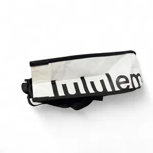NWOT lululemon Black White Reusable Tote Gym Shopping Bag thumbnail 5