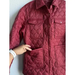 Evaless Jacket Women's Small Lightweight Quilted Puffer Coat Dark Red Cozy NEW thumbnail 9