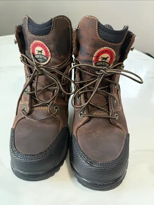 Red Wing irish setter Shoes Brown Leather Work Boots with Black Rubber Toe thumbnail 1