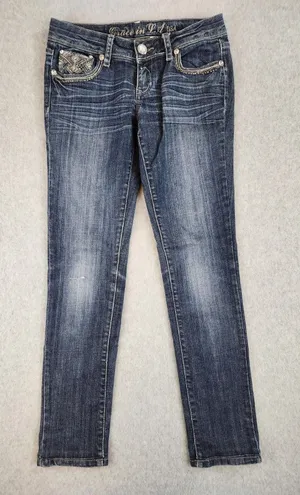 GRACE IN LA Jeans Women's Size 5 Bling Pockets 28 x 28 ish Medium Wash Soft!‎ thumbnail 1
