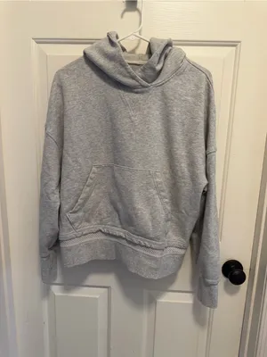 LULULEMON Heathered Vapor Warm Down Hoodie Size 12 thumbnail 4