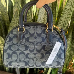 coach Sydney Satchel In Signature Chambray ch140 thumbnail 2