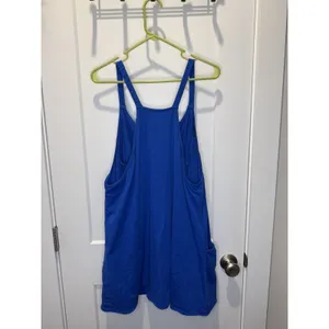 Blue Racerback Sleeveless Relaxed Fit Romper w/Pockets Tennis Dress Size XL thumbnail 4