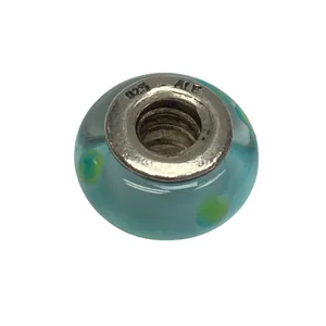 Pandora Sterling‎ Silver 925 ALE Blue Murano Glass Bead Charm thumbnail 3