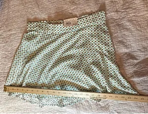 SO Goods for Life Green Checkered Skater Mini Skirt High Rise Small JG2UY001RP thumbnail 1