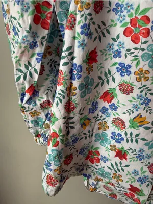 Liberty Art Fabrics Floral Ruffle Blouse Cottagecore Boho thumbnail 4