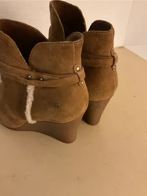 UGG Women's chestnut brown suede platform wedge wedge boots US 8.5 thumbnail 6