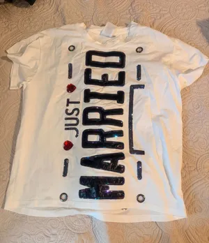 Queen of Sparkles Just Married Shirt thumbnail 1