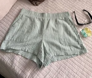 Gap gauze, cotton pull on elastic waist casual beach shorts L thumbnail 1