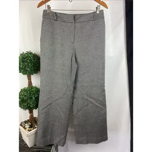Talbots 100% Wool Black & Gray Thin Striped Trouser Pants 8 thumbnail 2
