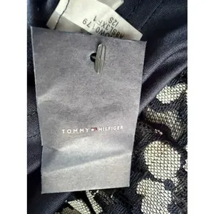 Tommy Hilfiger Floral Lace Trapeze Dress Sleeveless Shift Navy Blue White Size 6 thumbnail 10