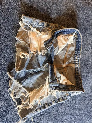 American Eagle Distressed Denim Cutoff Shorts thumbnail 1